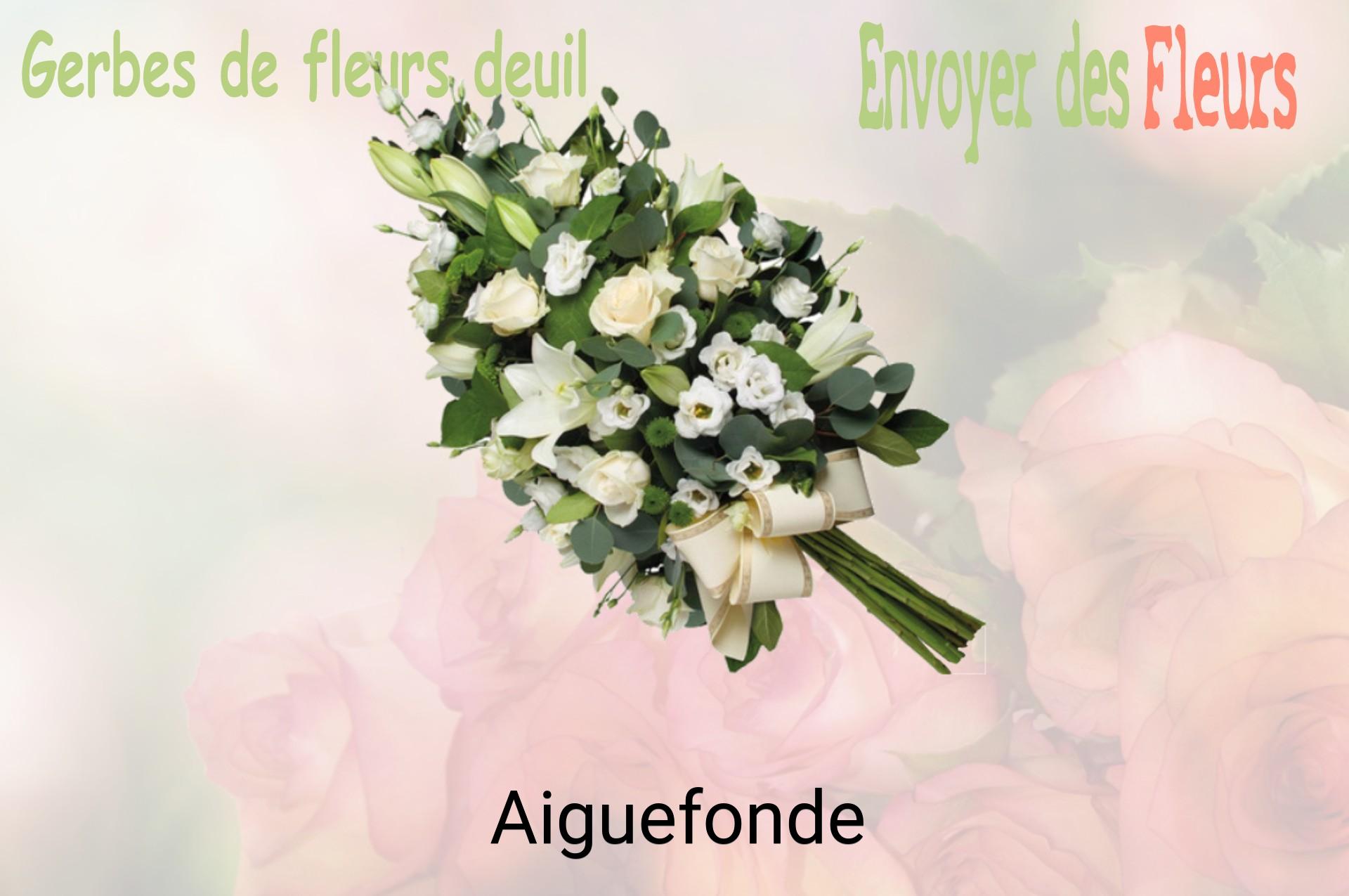 Gerbe de fleurs de deuil livrée à Aiguefonde